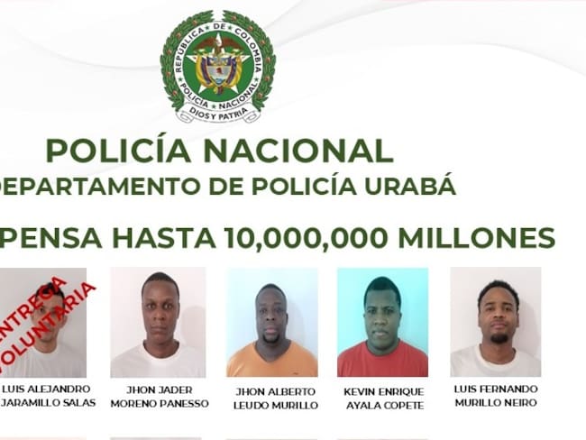 Entrega voluntaria de dos prófugos de cárcel de Apartadó- fotos policía Urabá