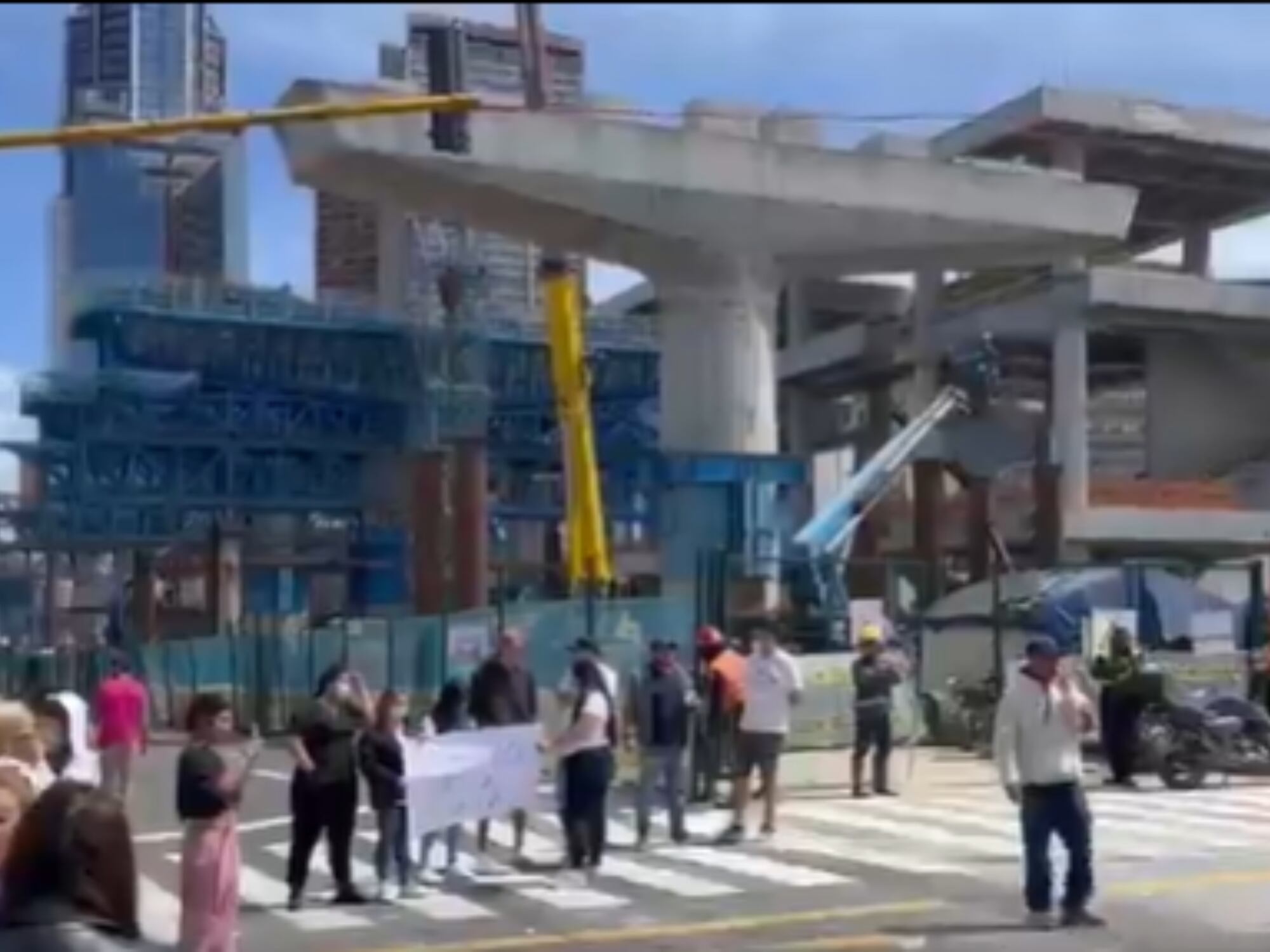 Manifestaciones de comerciantes en Bogotá. Foto: Captura de pantalla