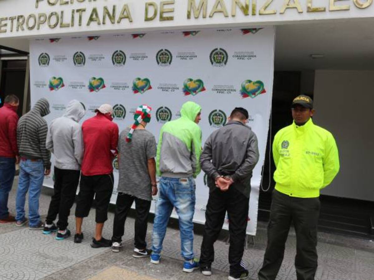 Capturan a siete personas en Manizales