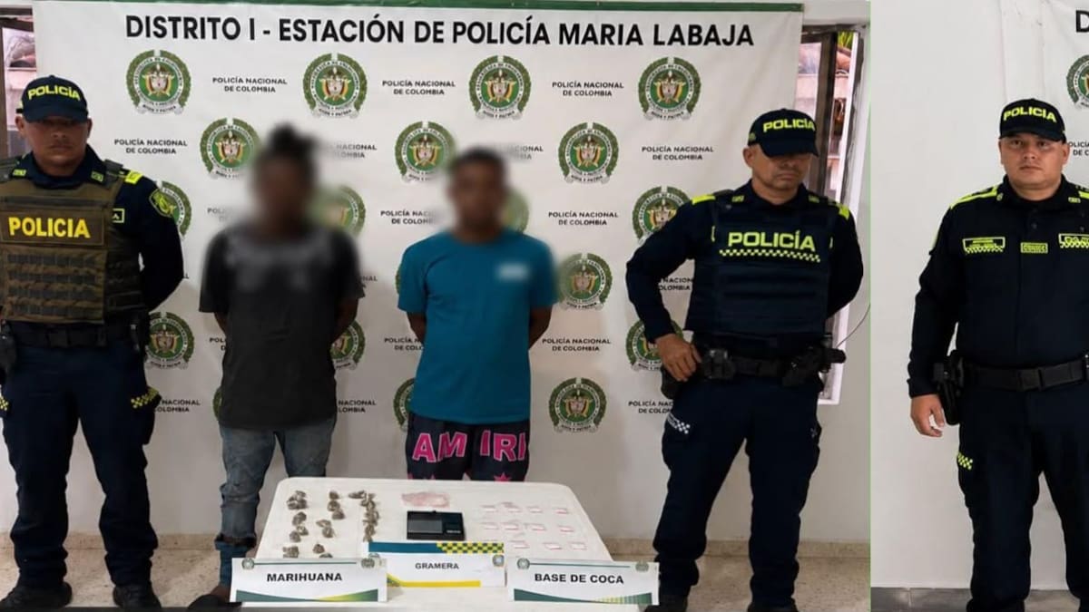 Redada antidrogas en Bolívar: nueve capturados y más de 535 dosis de estupefacientes incautadas