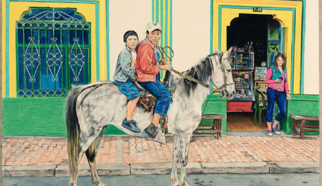 Artista: Sandra Milena Cristiano García. Obra: REFLEJOS DE LA INFANCIA