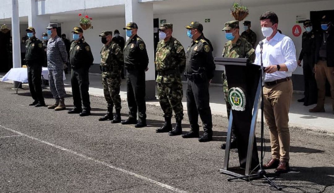 Ministro Diego Molano en Popayán. 