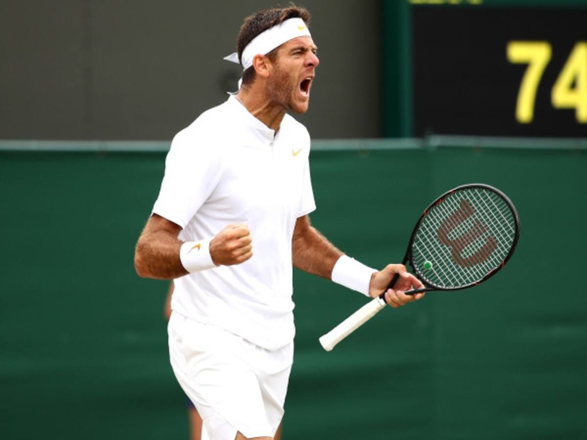 Del Potro clasificó a cuartos de final de Wimbledon y jugará ante Nadal