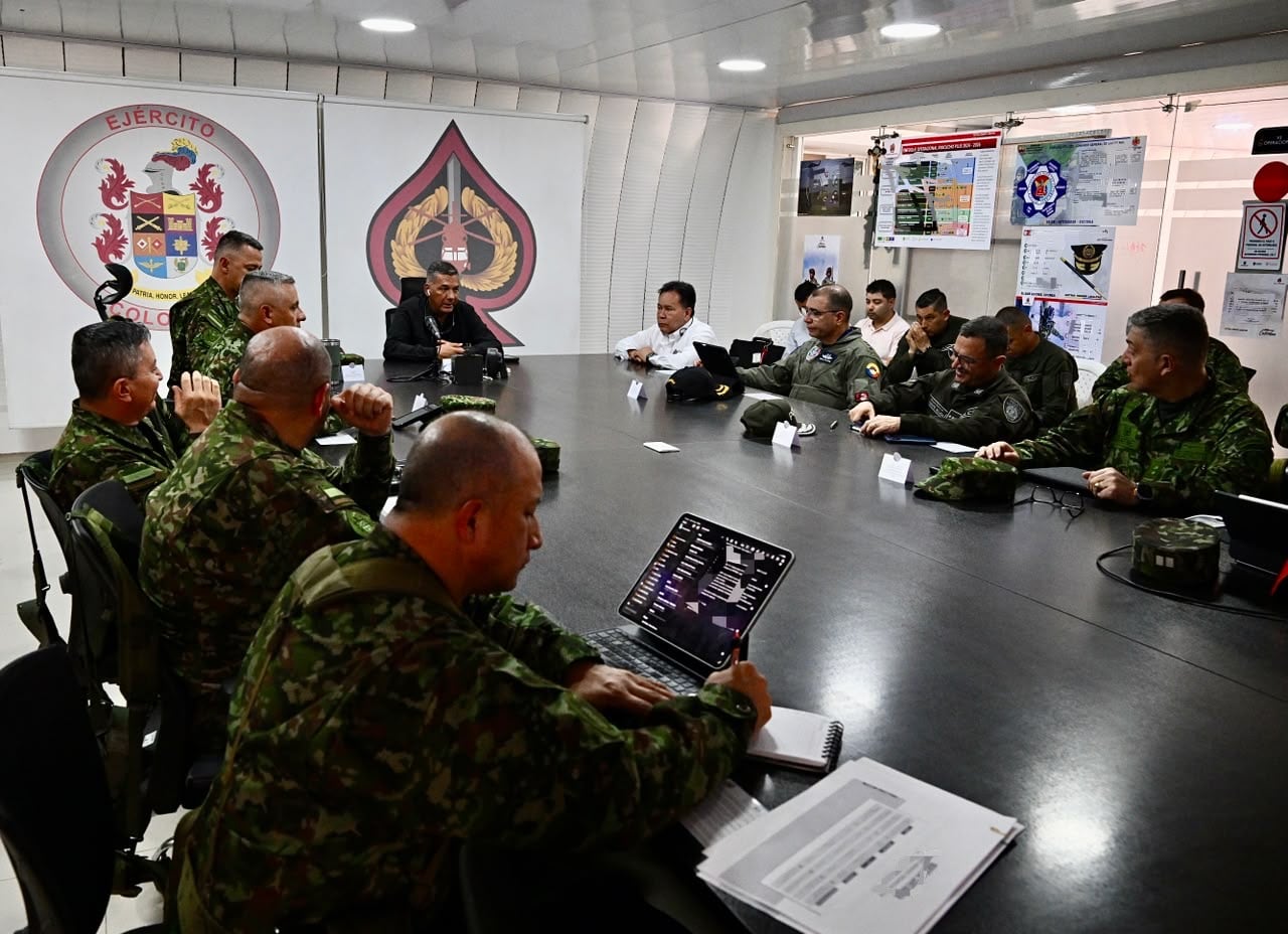 Consejo de seguridad en Ocaña por situación de orden público. Foto: Ministerio de Defensa.