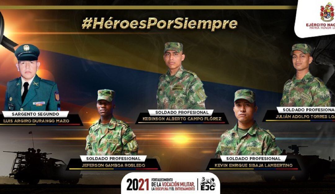 Ejército da a conocer las identidades de los militares asesinados en Arauca