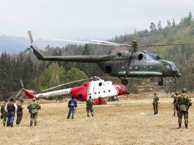 Helicóptero militar se accidentó en montañas del Cauca