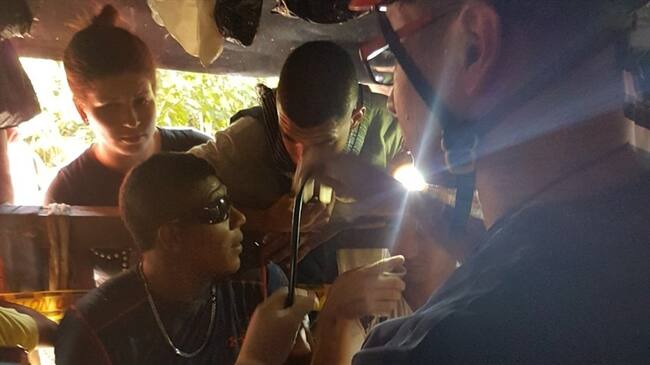 Rescatan con vida a los 7 mineros que estaban atrapados en una mina ilegal de Remedios. Foto: Cortesía: GranColombiaGold