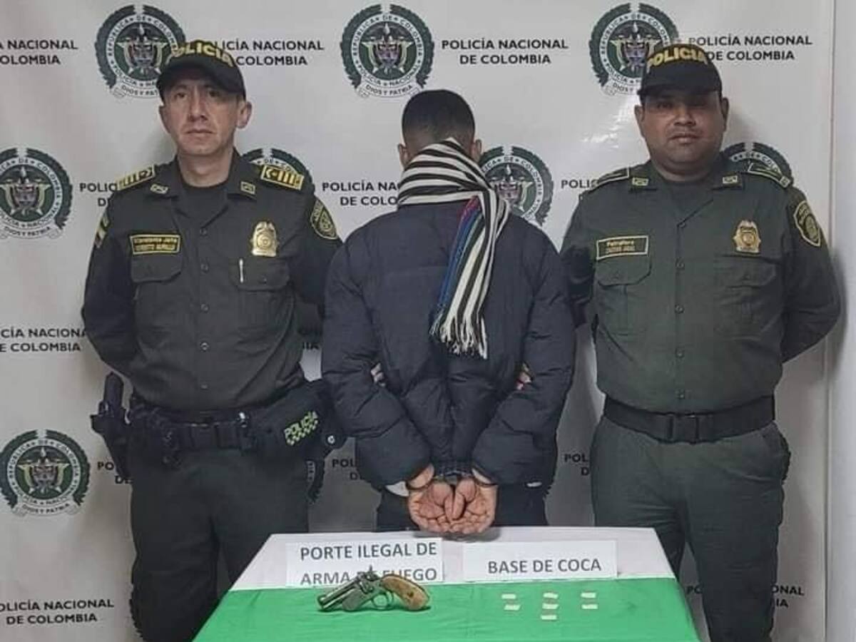 Sorprendieron a un hombre con un arma de fuego y drogas en el occidente de Caldas