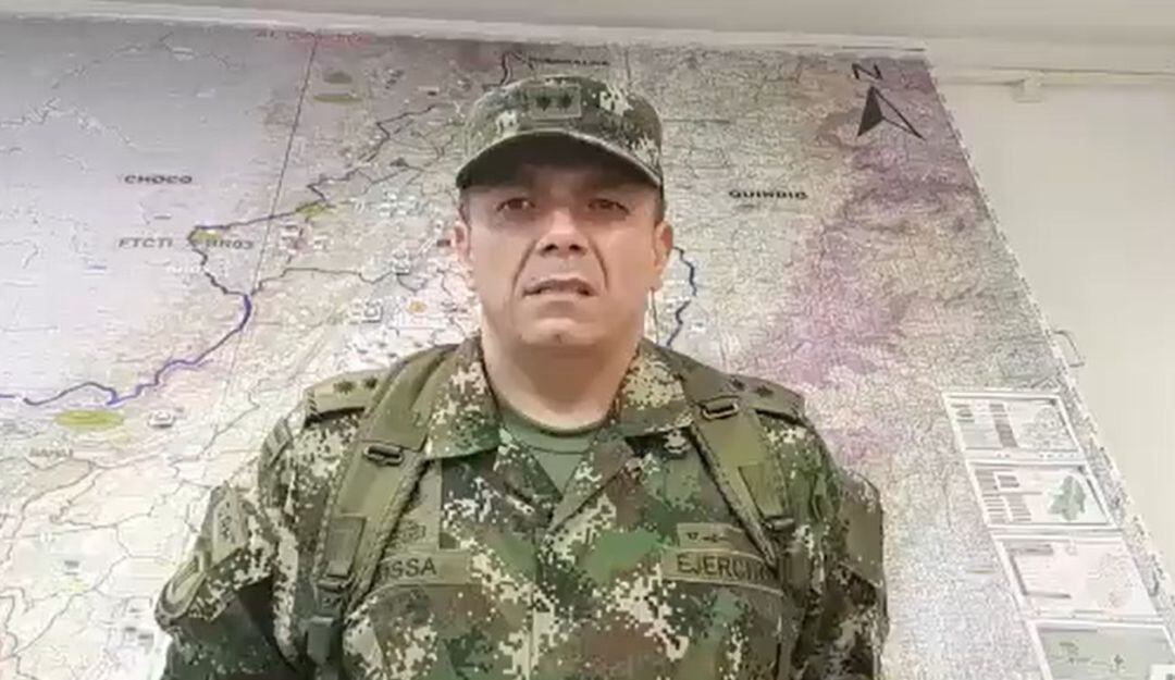 El comandante de la Tercera Brigada del Ejército, general, Miller Vladimir Nossa