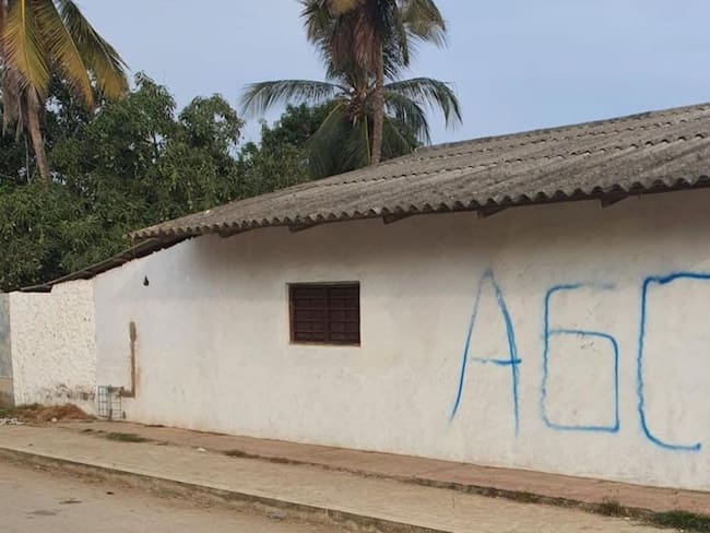 Grafitis de las AGC en Guaimaro, Salamina