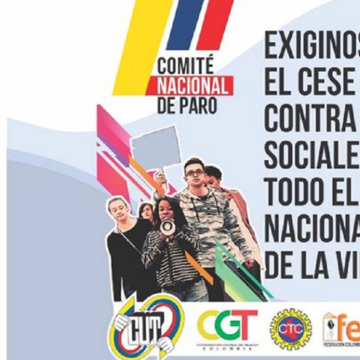 Centrales obreras en Cali y Valle se unen hoy a la gran caravana nacional