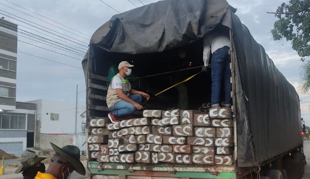 La incautación se dio en la zona industrial de Mamonal en un operativo liderado por el EPA, Guardia Ambiental y Policía