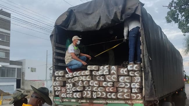 La incautación se dio en la zona industrial de Mamonal en un operativo liderado por el EPA, Guardia Ambiental y Policía