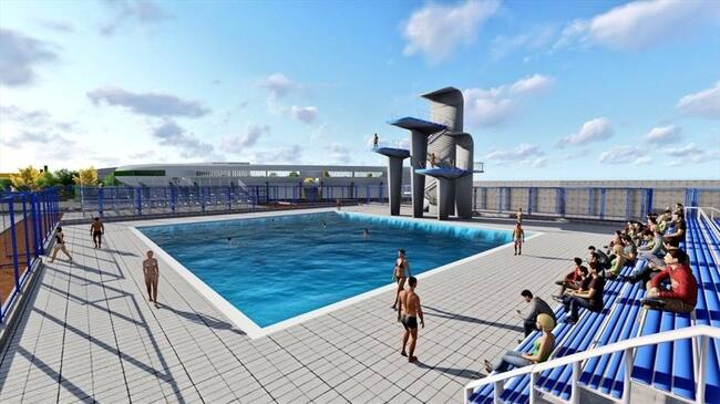 Adjudicaron seis escenarios para los Juegos Bolivarianos. Foto: Fotos Alcaldía --- Patinodromo y Parque Acuático