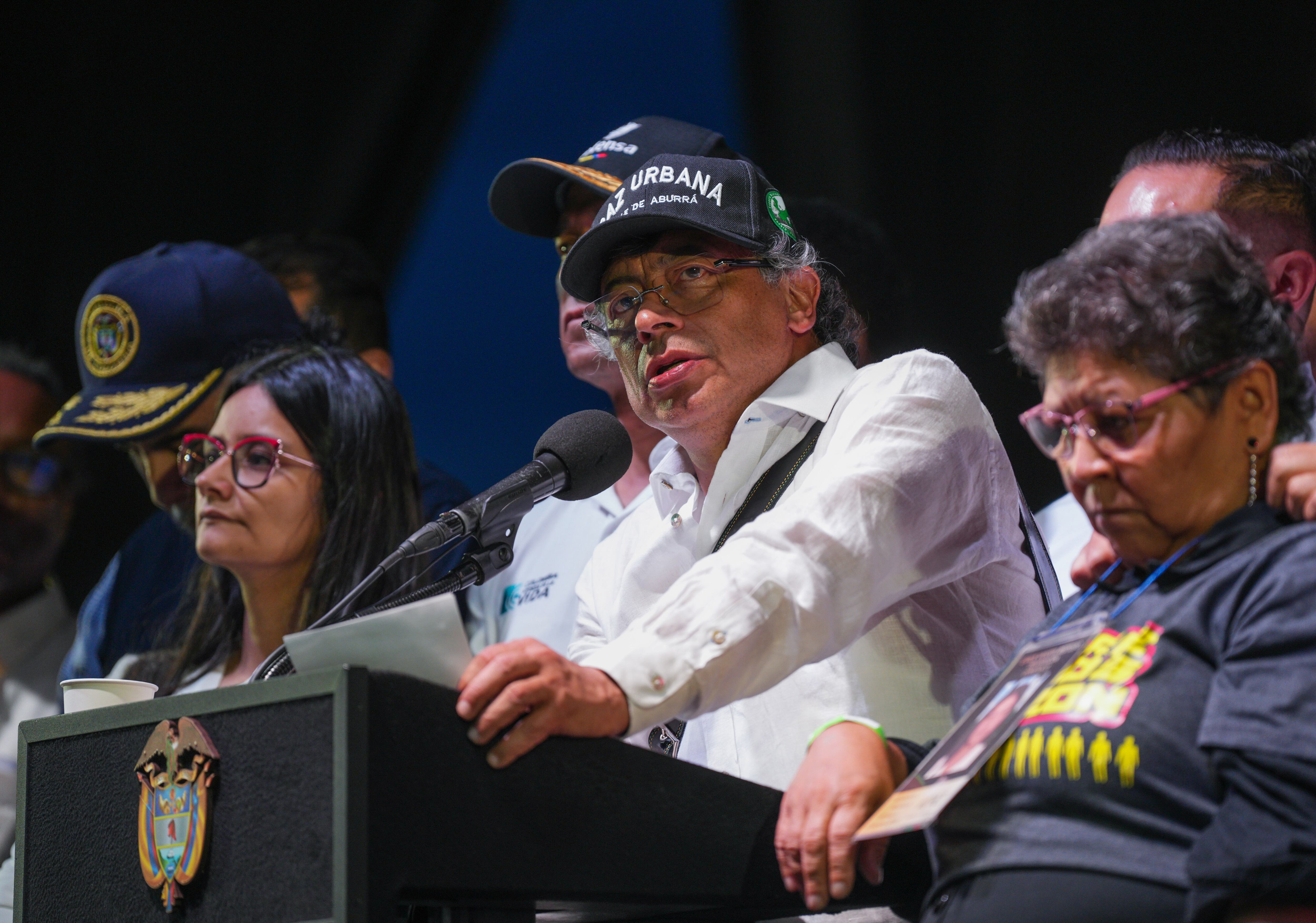 Presidente Gustavo Petro en la Alpujarra, en Medellín. Foto: Presidencia
