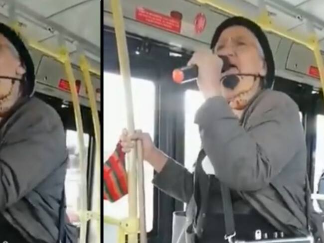 ‘Cindy sin dientes’, la abuela rapera que entretiene en Transmilenio