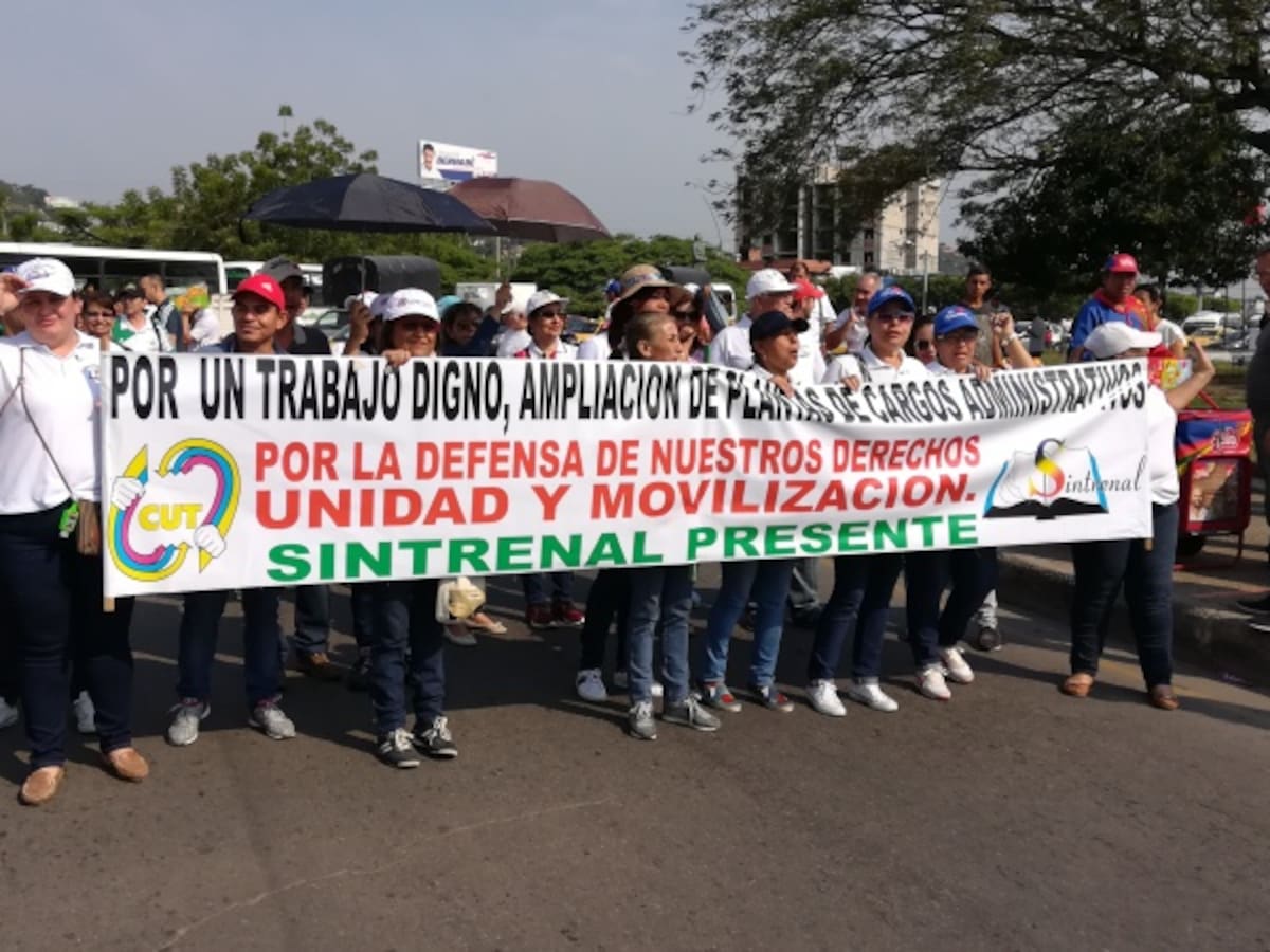 Trabajadores administrativos de la educación respaldan paro nacional
