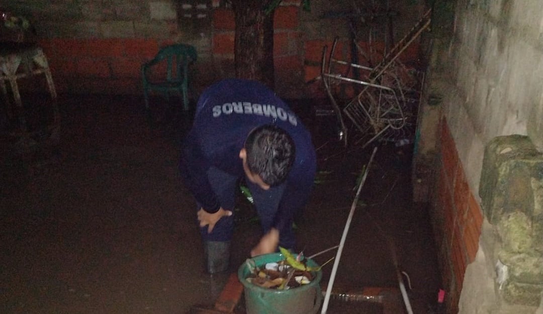 Lluvias en Sabanagrande. Cortesía: Bomberos