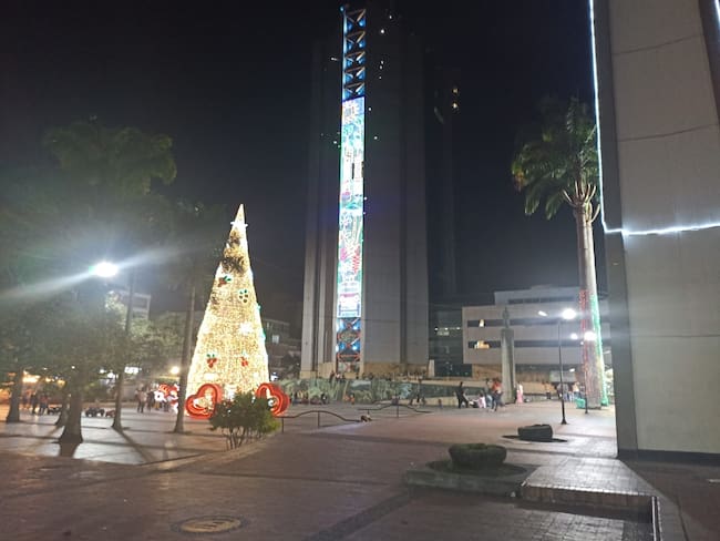 Alumbrado navideño Plazo de Bolívar de Armenia