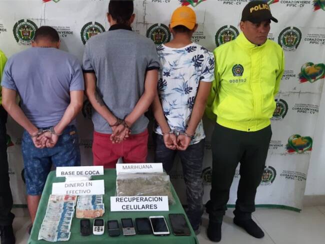 Tres personas capturadas en Caldas por presunto tráfico de estupefacientes