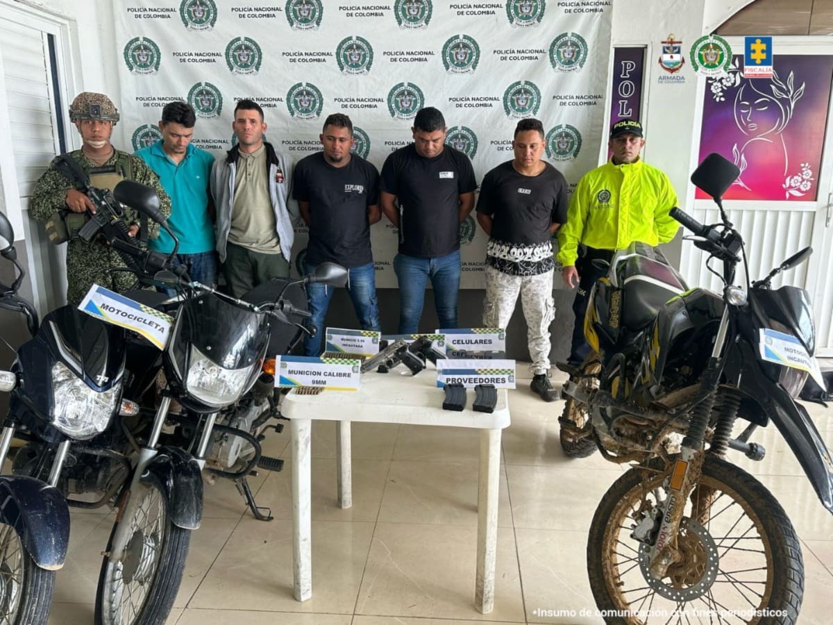 A la cárcel enviaron a seis personas por porte ilegal de armas de fuego en Bolívar