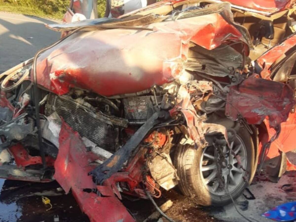 En trágico accidente de tránsito mueren cuatro miembros de una familia