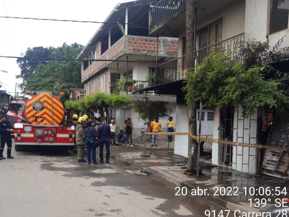 Incendio en vivienda en oriente de Cali deja una persona sin vida