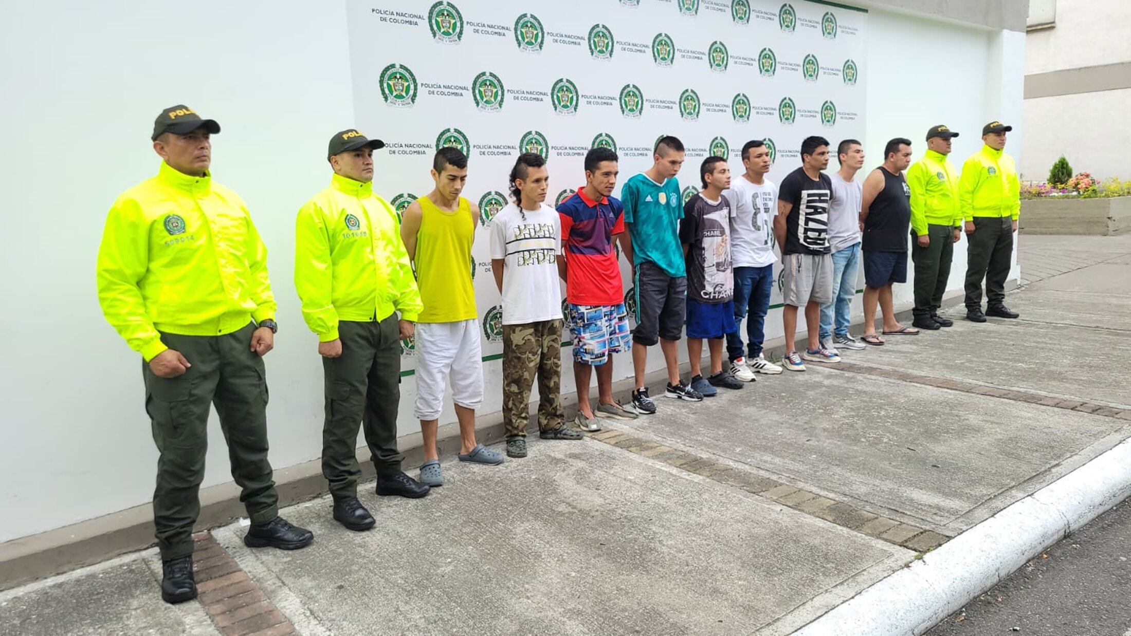 11 capturados en Ibagué