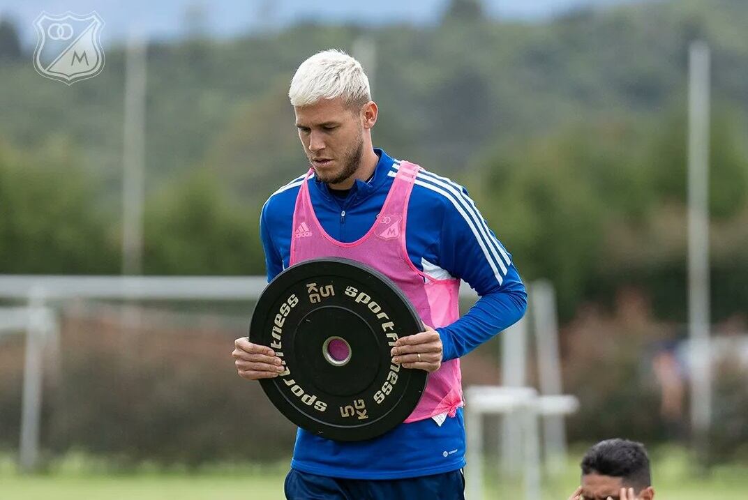 Juan Pablo Vargas, defensa de Millonarios / Twitter: @MillosFCoficial.