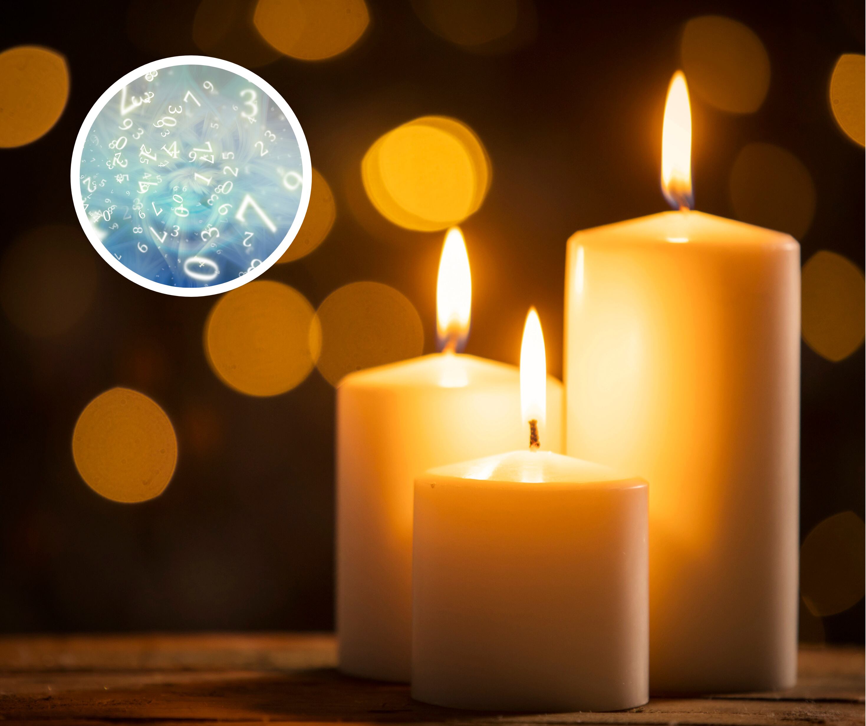 Velas blancas junto a unos números sobre un fondo abstracto (Foto vía Getty Images)