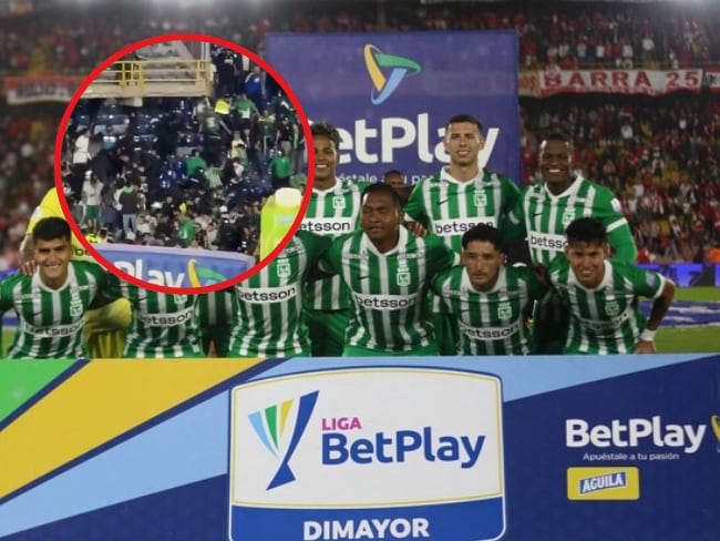 Atlético Nacional contó con su hinchada durante su visita a Santa Fe en El Campín / Colprensa.