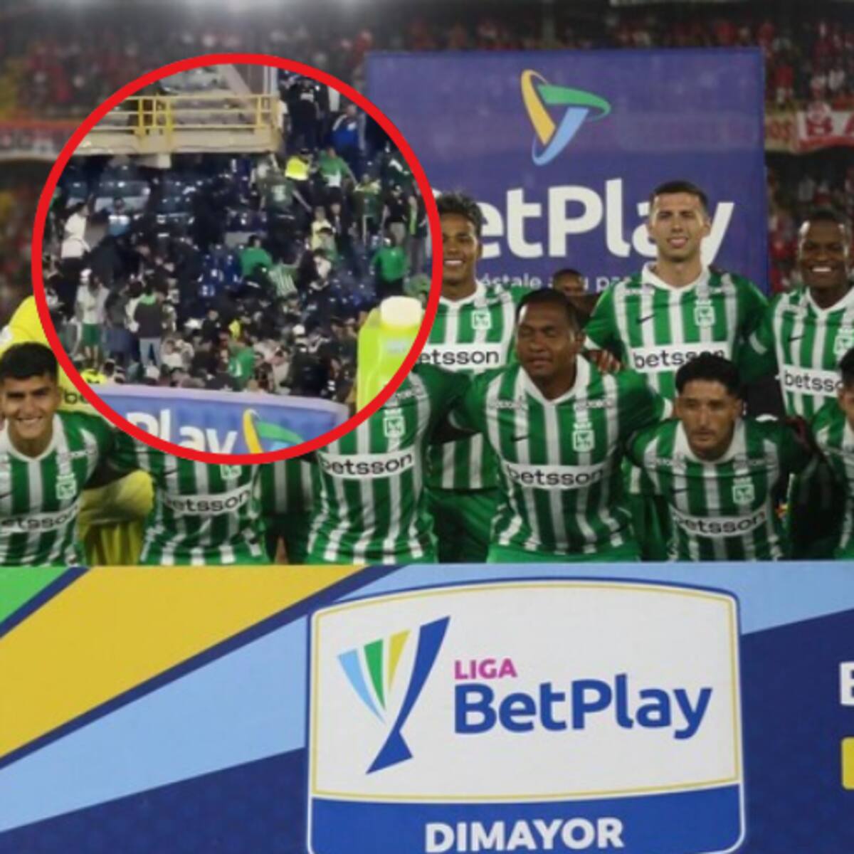 Video: Hinchas de Nacional se enfrentaron entre ellos mismos en el estadio El Campín