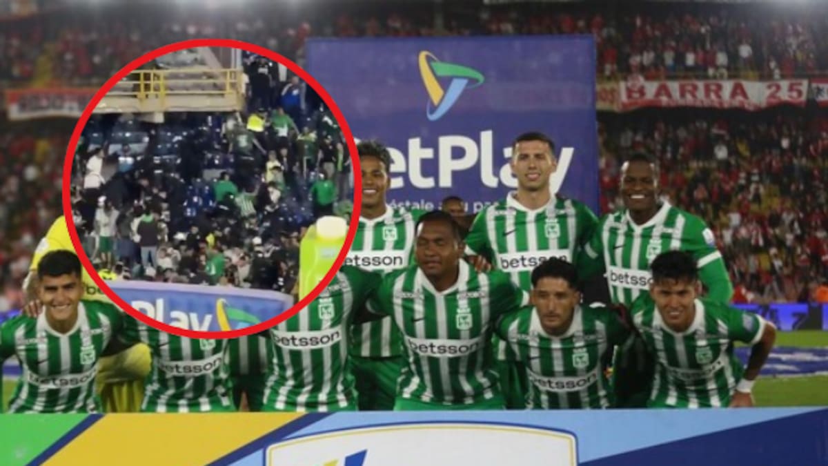 Video: Hinchas de Nacional se enfrentaron entre ellos mismos en el estadio El Campín