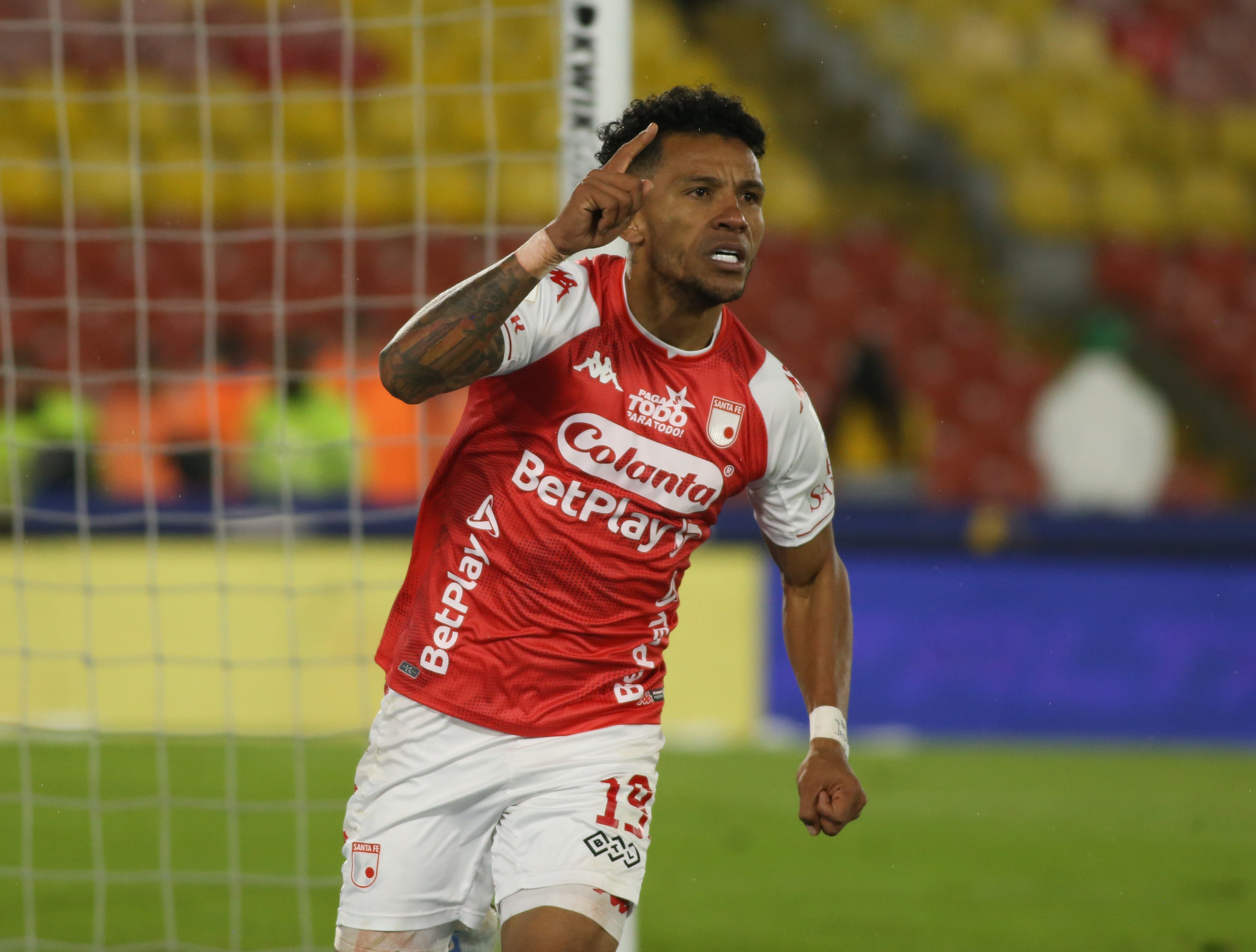 Wilson Morelo, delantero de Independiente Santa Fe. (Photo by Daniel Garzon Herazo/NurPhoto via Getty Images)