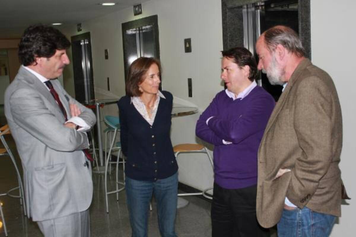 Juan Gabriel Uribe, Salud Hernández-Mora, Andrés Mejía y Antonio Caballero.