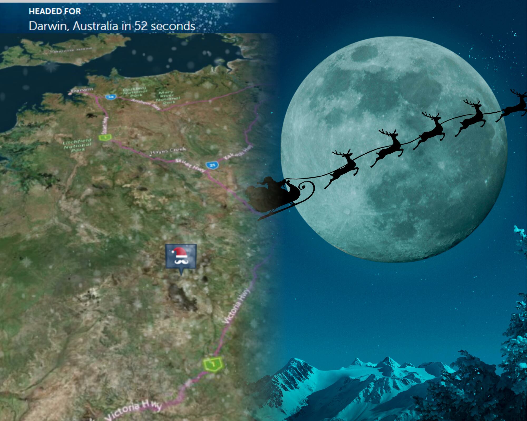 Desde 1955, el Comando de Defensa Aeroespacial de Norteamérica rastrea como sería la ruta de Papá Noel y su paso por todos los continentes.
(Foto:  Caracol Radio / Cortesía / Getty / Norad )
