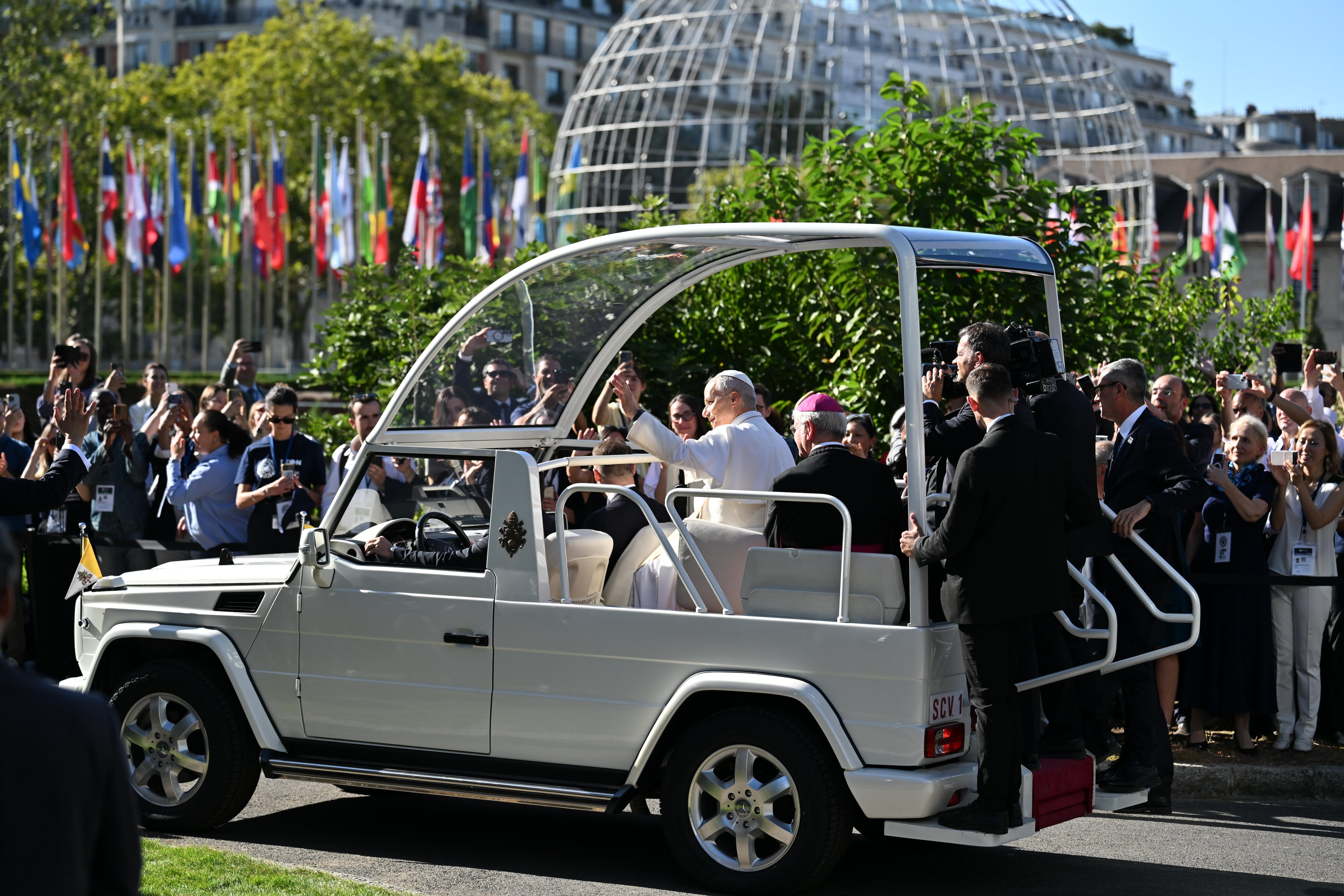 Papa León XIV en Francia. 25 de septiembre de 2026. Foto: Getty Images.