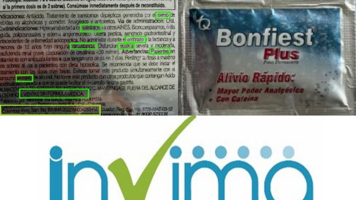 Alerta del Invima por Bonfiest Plus falsificado: así puede identificarlo