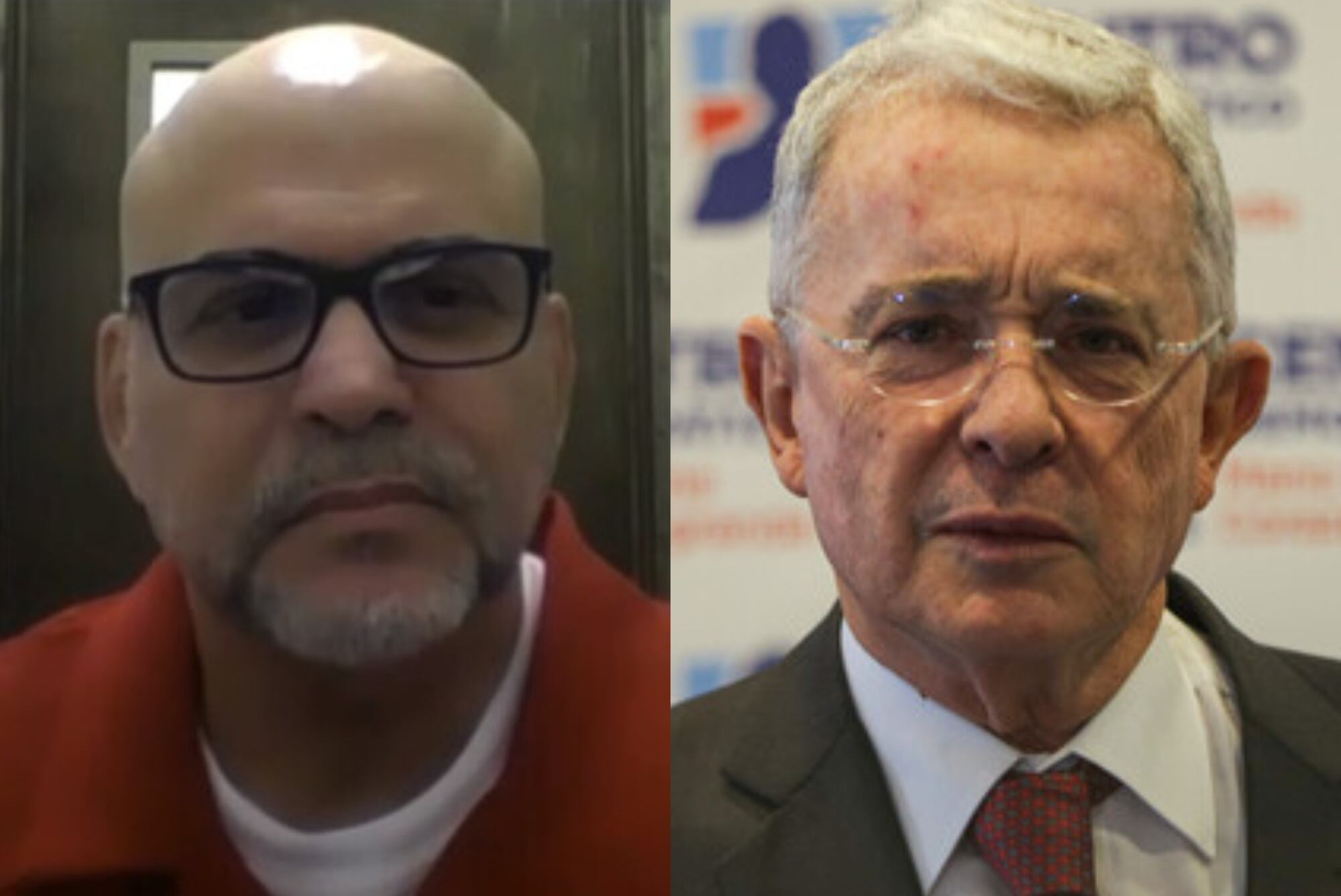 Salvatore Mancuso y Álvaro Uribe. Foto: Comisión de la Verdad / (Colprensa - Álvaro Tavera)