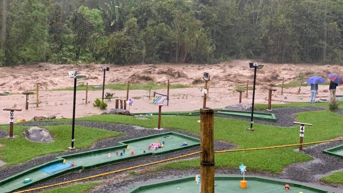 Creciente del río Quindío debido a las lluvias generó alarma en Salento y Armenia