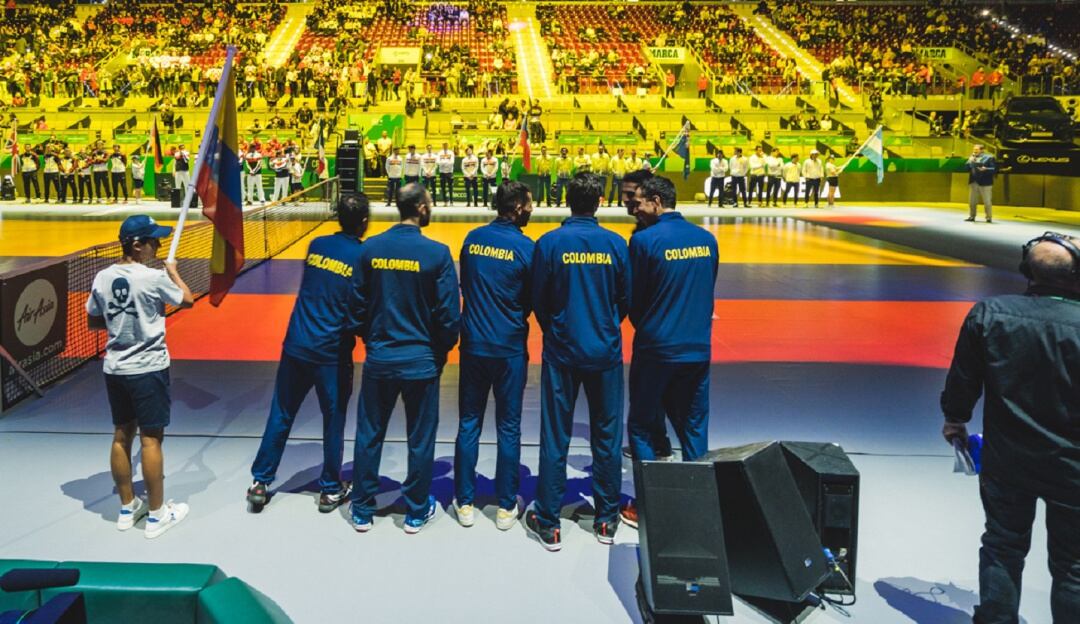 Colombia durante su presentación en las fases finales de la Copa Davis del 2019.
