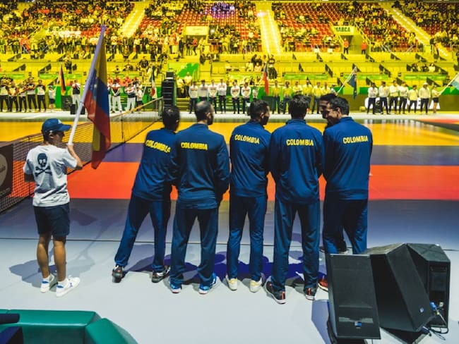 Colombia durante su presentación en las fases finales de la Copa Davis del 2019.