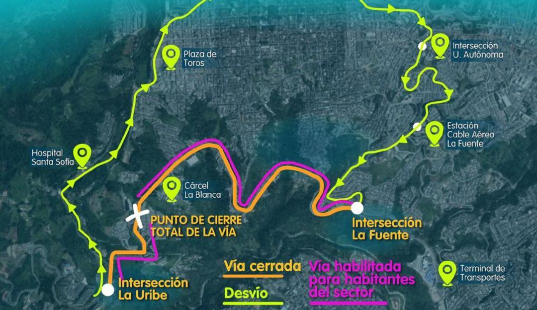 Cierres viales en el barrio Estambul de Manizales