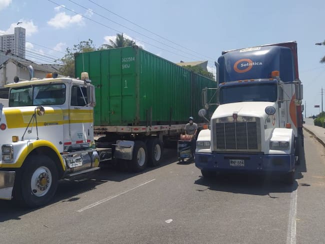 Paro camionero en Cartagena