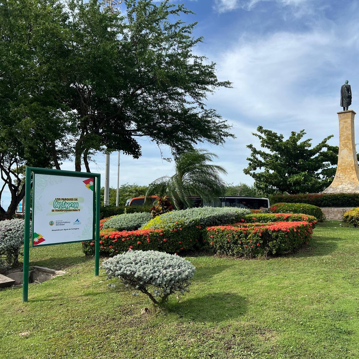 Aguas de Cartagena aporta oxígeno a la ciudad con la conservación de 30 parques y zonas verdes