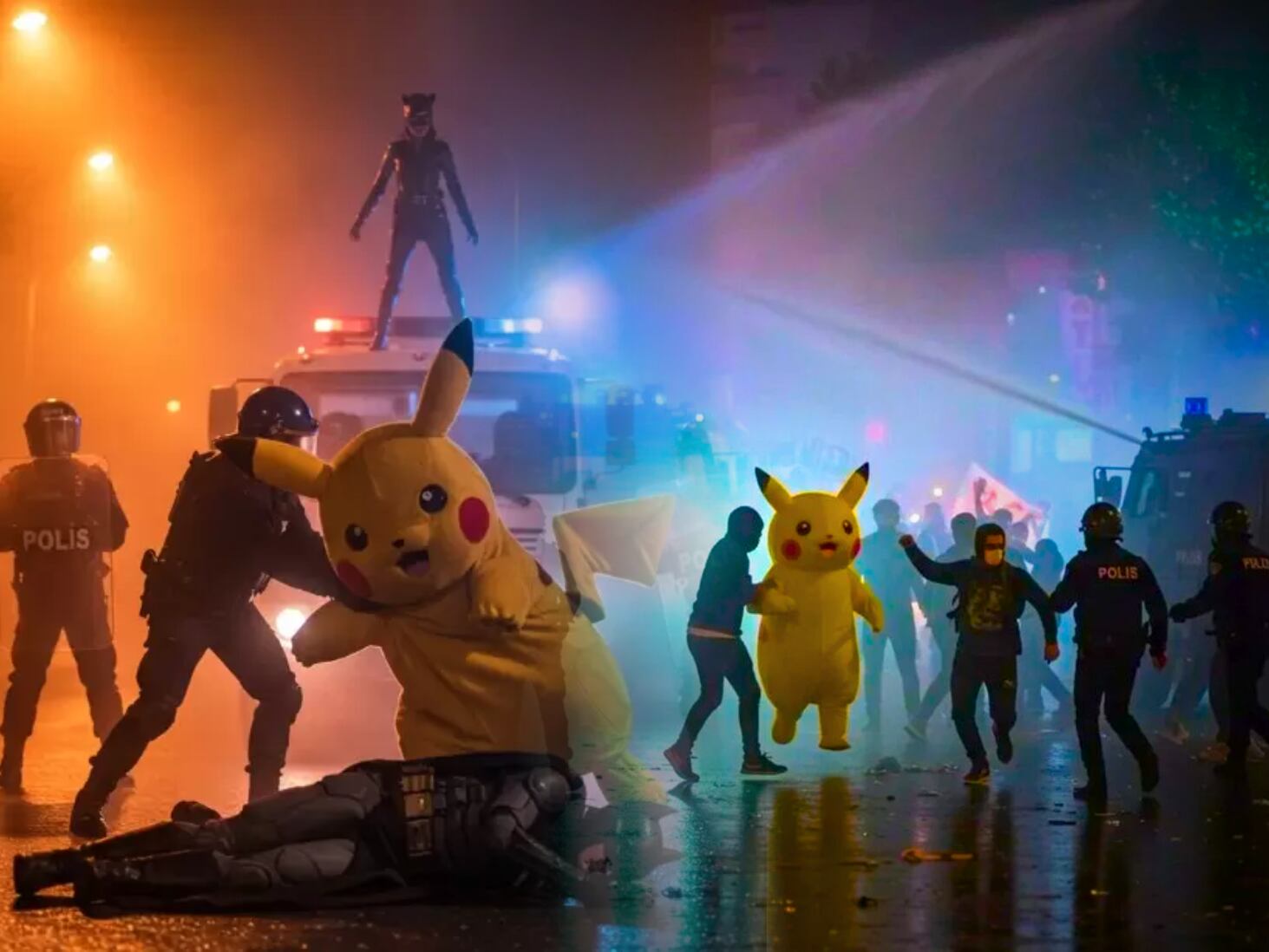 Pikachu, Batman y Gatuela fueron detenidos tras el estallido social en Turquía