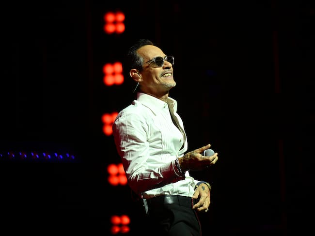 LAS VEGAS, NEVADA - FEBRUARY 13: Marc Anthony performs onstage during the debut of his new Las Vegas residency "VEGAS…MY WAY!" at BleauLive Theater inside Fontainebleau Las Vegas on February 13, 2026 in Las Vegas, Nevada. (Photo by Denise Truscello/Getty Images for Live Nation Las Vegas)