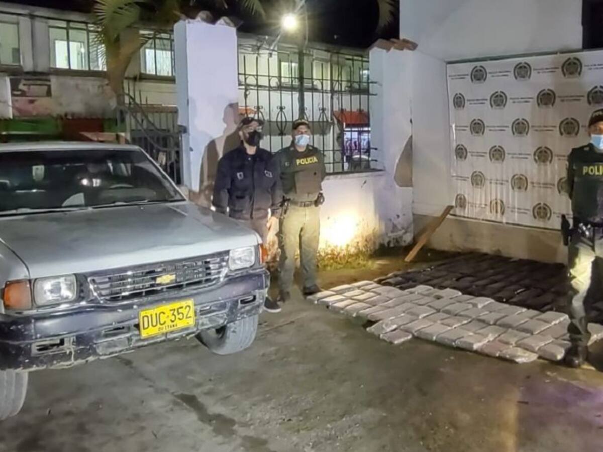 150 kilos de marihuana fueron incautados en el norte de Caldas