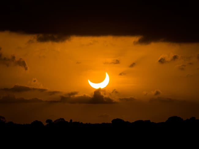 Eclipse solar parcial. Foto de Getty Images
