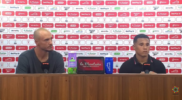 David Gonzalez  y su molestia tras empatar contra Llaneros / Composición Caracol Radio